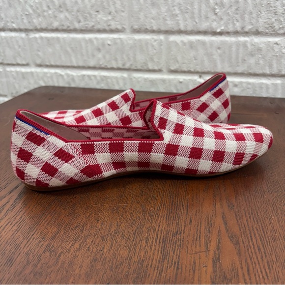 Rothy’s x Marta Ferri Red Checkered Gingham Loafers 11.5 - Picture 2 of 9